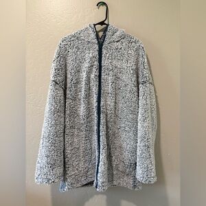 Les Umes Blue Fluffy Zip Up